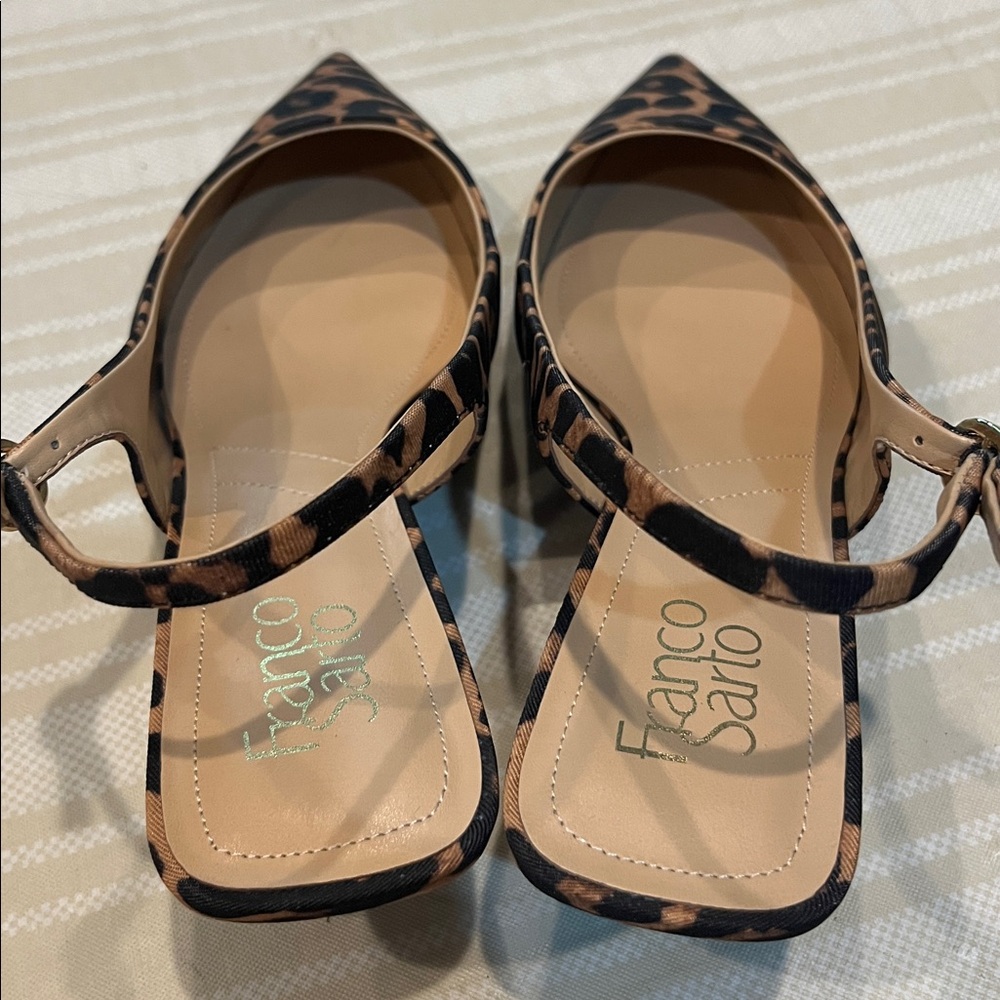 Franco Sarto Jaden Leopard Print Kitten Heels size 11 women’s - Picture 4 of 10